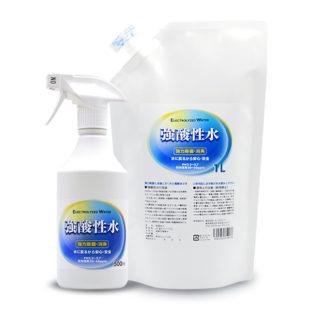 強酸性水 500ml + 1Lの推奨セット 最強かつ安全の除菌液 アトピー・にきび・花粉対策にも 2隔膜3室型で生成されているので約1か月は持ちます