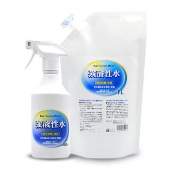 強酸性水 500ml + 1Lの推奨セット 最強かつ安全の除菌液 アトピー・にきび・花粉対策にも 2隔膜3室型で生成されているので約1か月は持ちます